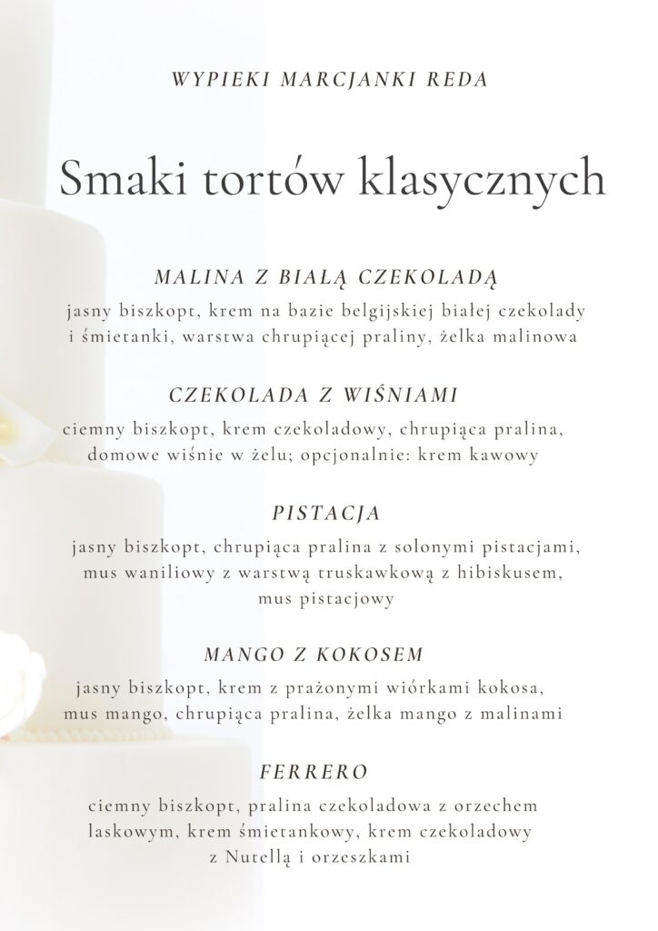 smaki tortów klasycznych